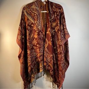 Paisley earth tome print shawl/ wrap